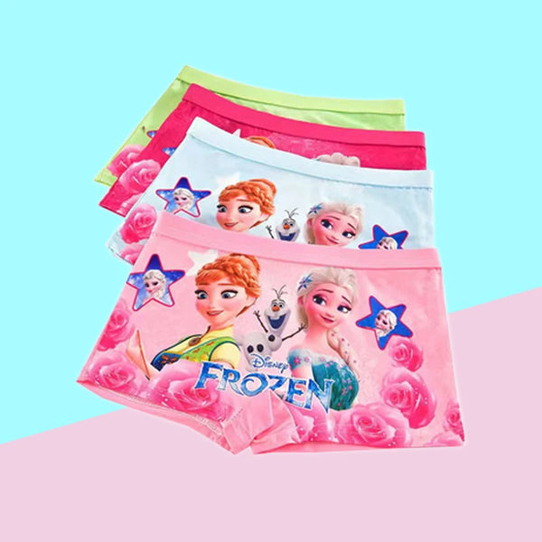 4Pcs/bag Disney Children's Panties ELsa Cartoon Frozen Girls Underwear