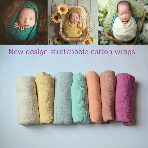 Newborn Photography Props Wrap Baby Blanket Soft Stretchable Cotton