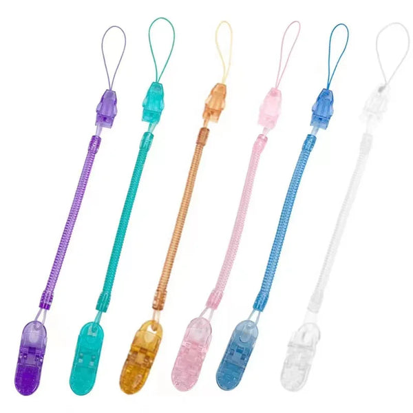 Safety Retractable Elastic Baby Anti-drop Chain Pacifier Clips Infant