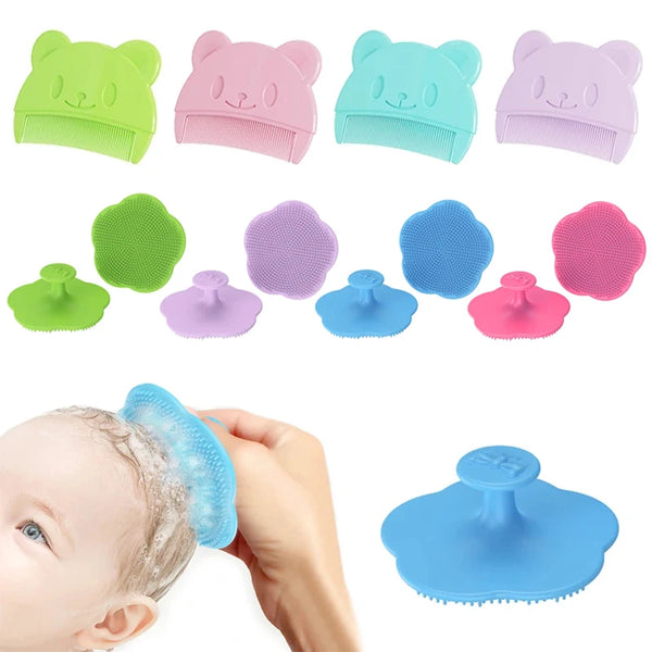 2pcs Set Infant Silicon Head Massager Fetal Head Fat Comb Toddler