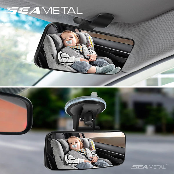 Car Baby Mirrors Interior Dashboard Suction Windshield Sun Visor Plate