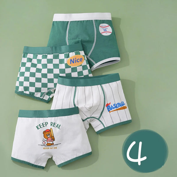 Cotton Kids Underwear 2023 Korean Cartoon Car Boxers for Boys Teenage