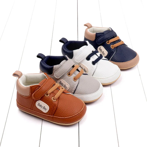 Meckior 2024 New Arrivals Baby Boys Girls PU Leather Sports Shoes