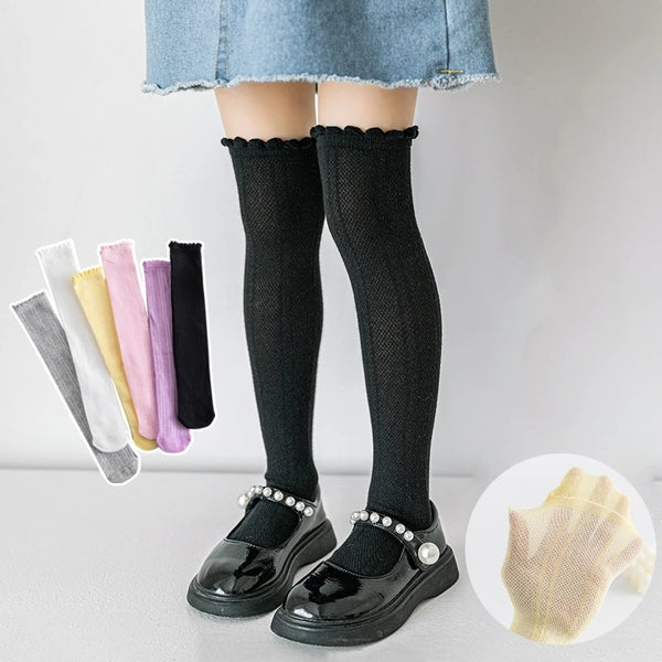 Spring Autumn Baby Children Girl Cute Socks Black White Color Mesh