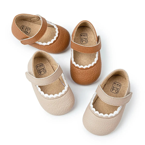 Spring Autumn Baby Girl Princess Shoes Non-slip Rubber Sole First