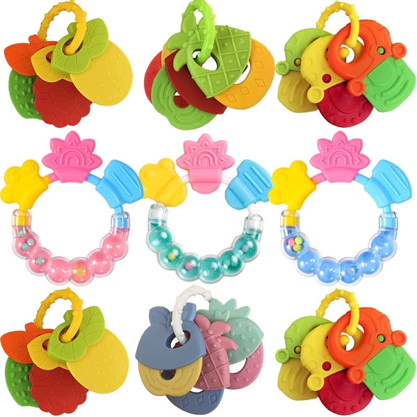 Silicone Teethers for Baby Things Newborn Chews Food Grade Teethers