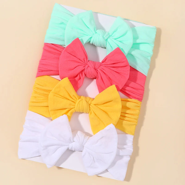 48 colors Baby Bowknot Hairband Broadside Headband Kids Girls Boutique