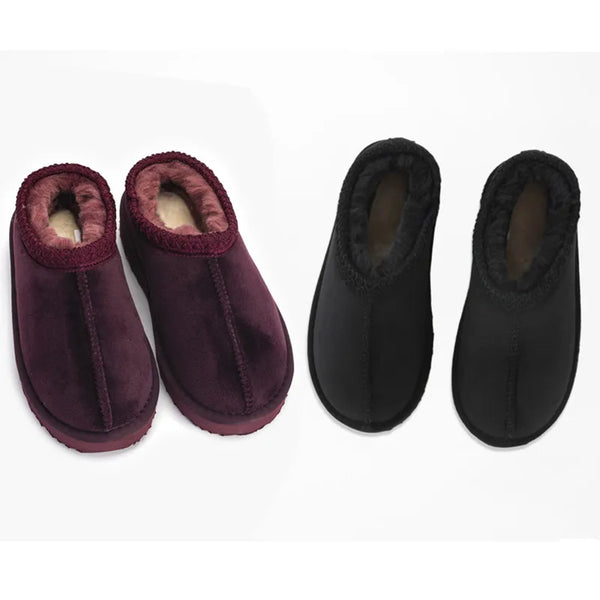 AP kids velour slippers boys girls fleece winter low-back shoes