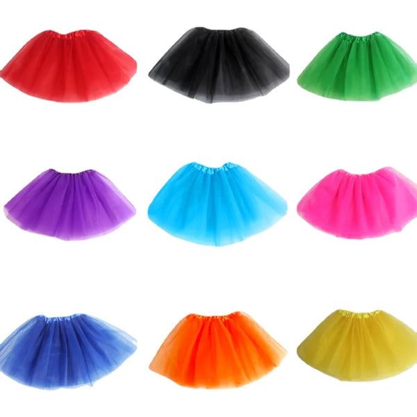 Girl Elastic Ballet Dancewear Tutus Mini Skirt For Birthday Party