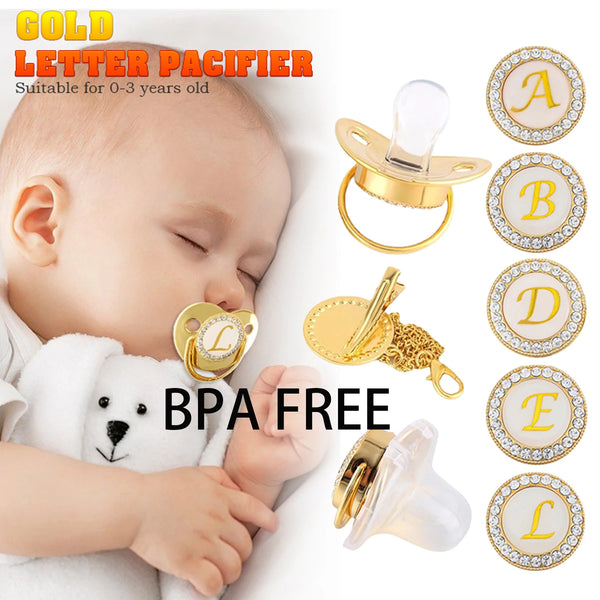 Luxury first letter pacifier designed for 0-3 year old teething