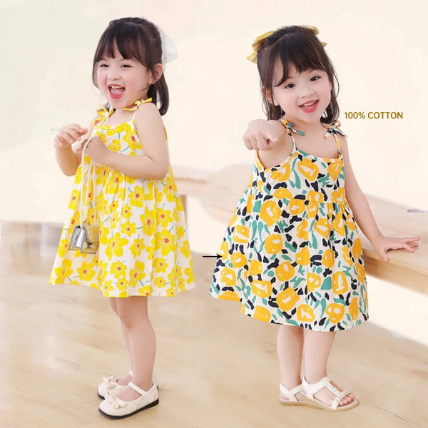 Summer Cute Girls Dress kids Girl Clothes Sleeveless Suspender