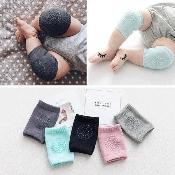 5Pairs Baby Knee Pads Toddler Crawling Anti-Slip Solid Infant Boys