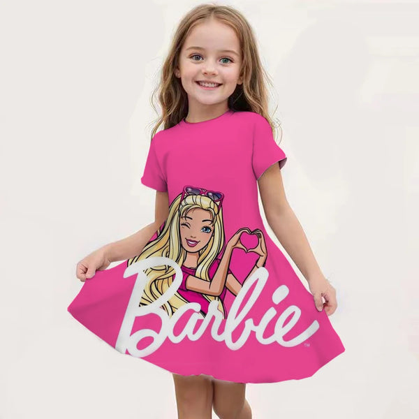 2024 Summer Barbie I Am Kenough Princess Dress Girls Women Short