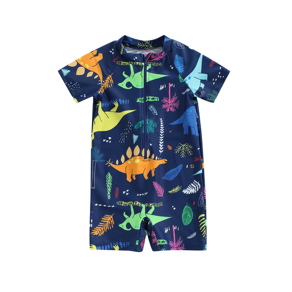 Toddler Baby Boys Swimsuit Short Sleeve Bathing Suit Rash Guard Kid