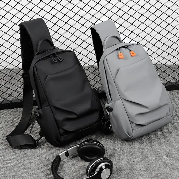 New Men's And Children's Chest Bag Waterproof Trend Simple Usb