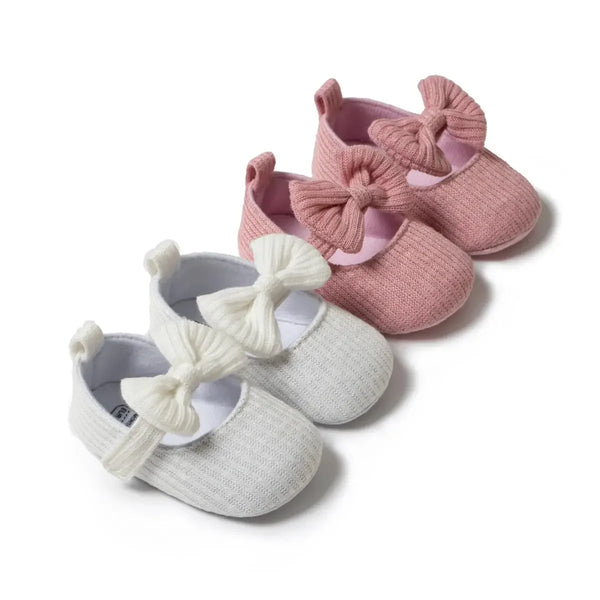 Meckior Spring Autumn Cotton Sole Baby Girl Shoes Newborn Toddler Bow