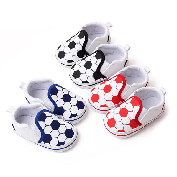 Meckior Baby Canvas Soccer Sports Shoes Checkered Pattern Shallow