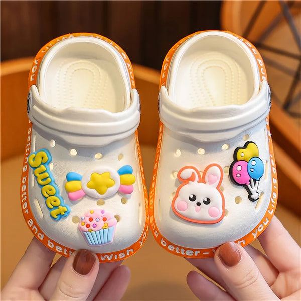 Kids Summer Sandals Hole Children's Shoes Slippers Soft Anti-Skid