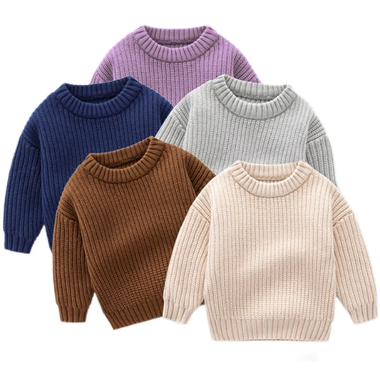 0-6Yrs Baby Boys Girls Knit Sweater Clothes 2023 New Toddler Infant