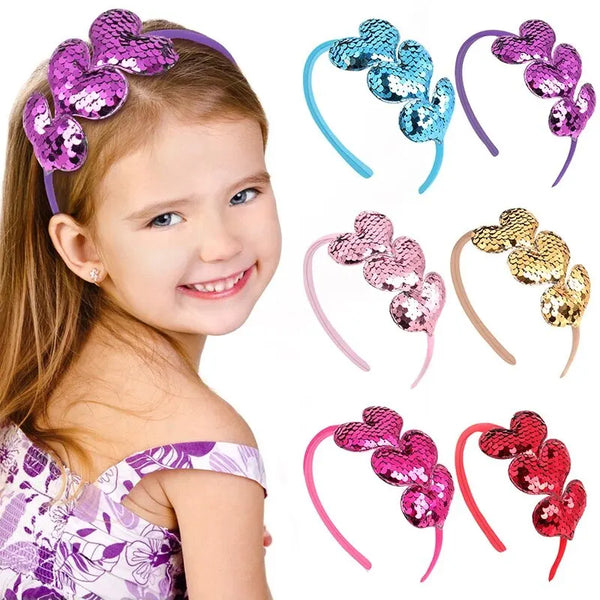 Colorful Heart-shaped Baby Headband Simple Fashionable Girl Hair