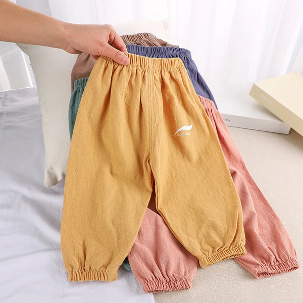 1 2 3 4 5  Years New Children's Anit-mosquito Pants Summer Baby Air