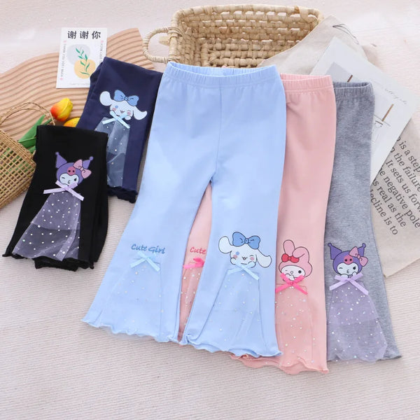 Sanrio Children's Fashion Wide Leg Pants Summer New Products Girls