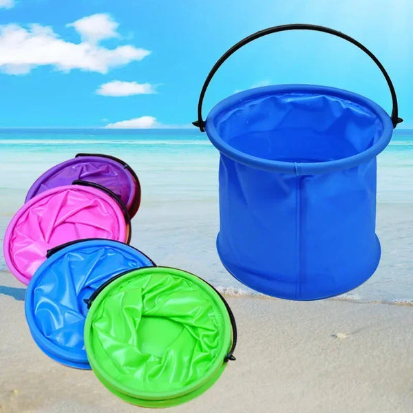 Baby Beach Sand Toy Play Bucket Foldable Mini Bucket Gardening Tool