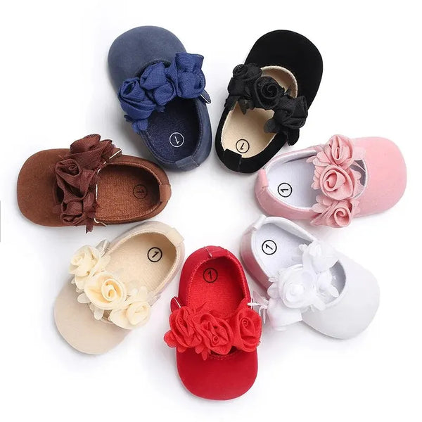 Meckior Baby Shoes Cute Flower Princess Girls Shoes Newborn Cotton