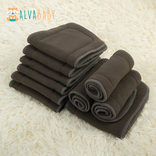 (10 pieces/lot) ALVABABY 4 layers Bamboo Charcoal Insert High Quality