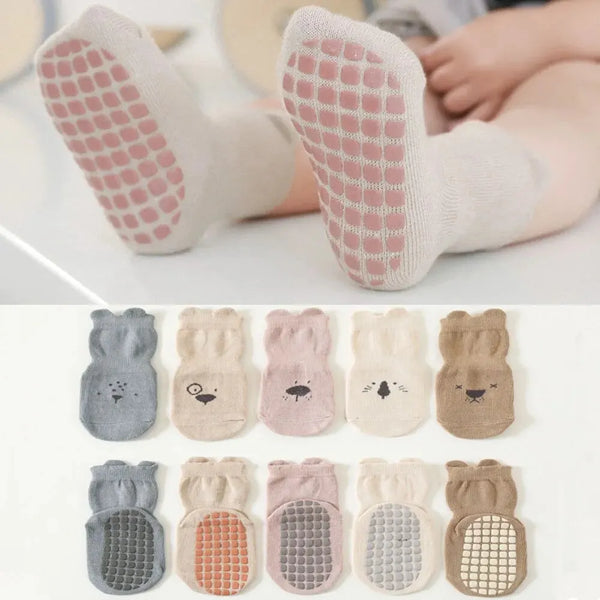 3Pairs/Lot Cartoon Baby Socks Infant Newborn Anti-Slip Cotton Floor