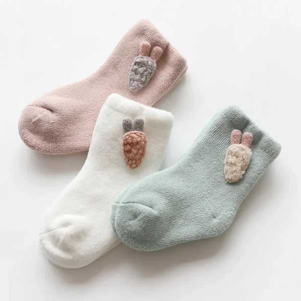 Warm Winter Baby Socks Cute Soft Autumn Newborn Baby Girls Socks Bunny