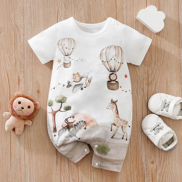 Summer Boys And Girls Cute Cartoon Animal Print Comfortable Casual