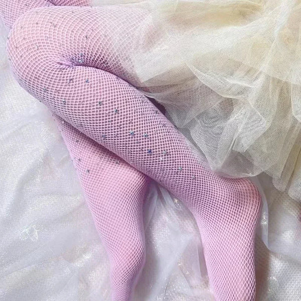 Girls' Baby Fishing Net Stockings Children's Rhinestone Jumpsuit