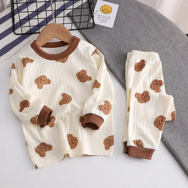 Sets for Children Loungewear Long Sleeve Pajamas for Children Cute