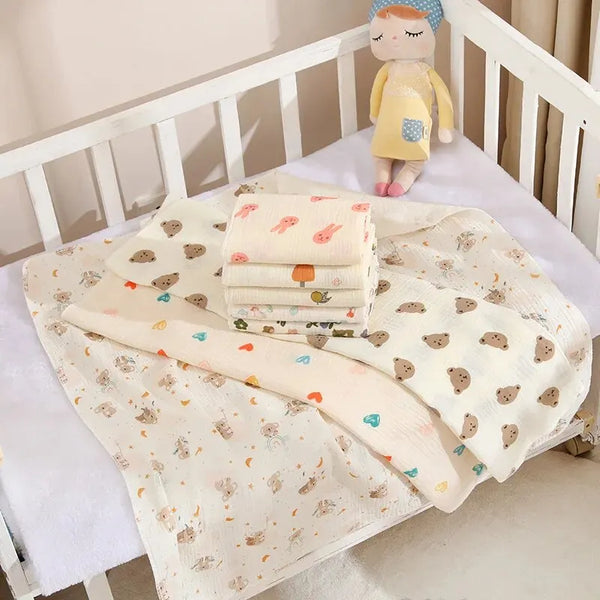 80x80cm Baby Receive Blanket for Newborn Cotton Muslin Swaddle Blanket