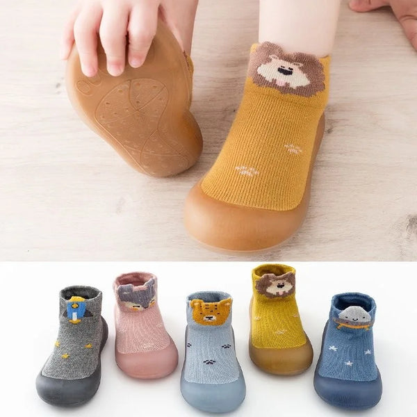 Baby Girls Cute Cartoon Animal Print Breathable High Top Slip On Sock