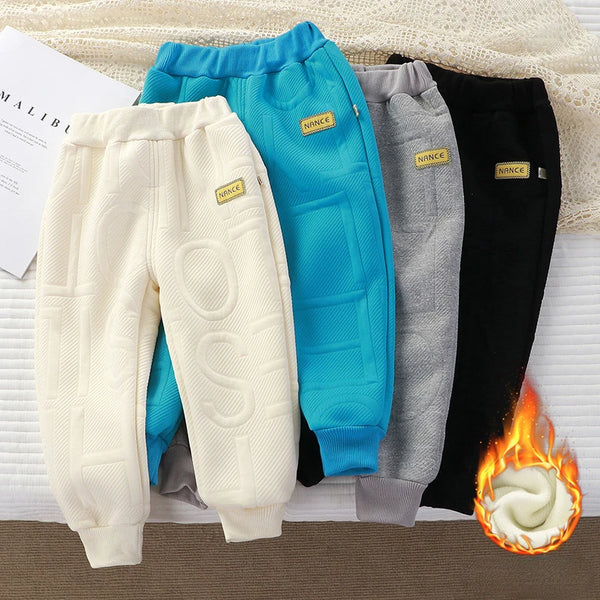 Children Sweatpants for Boys Girls Autumn Winter Thick Casual Pants