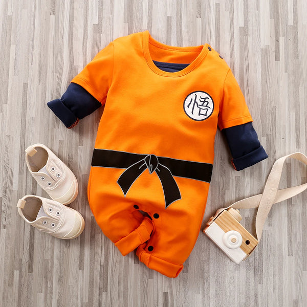 Baby Spring and Autumn Boys and Girls Long sleeved Anime Orange