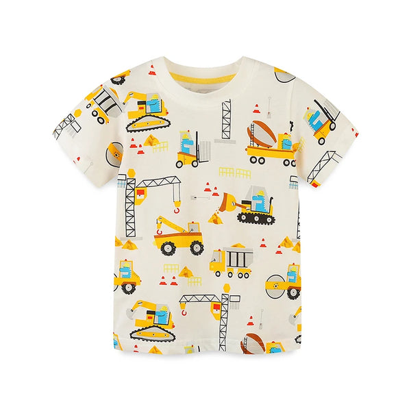 A set of short sleeved T-shirts for boys, knitted cotton summer