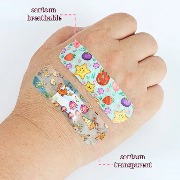 50/100pc Cartoon Animal Pattern Waterproof Hemostasis Kids Band Aid