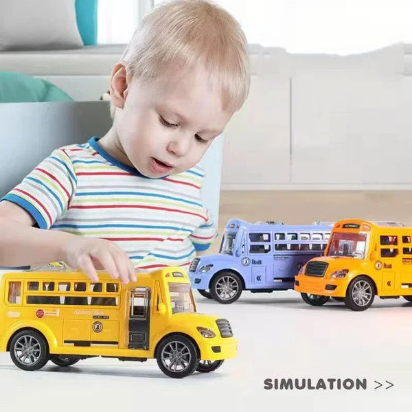 School Bus Model Car For Children Toys, Kids Educational Toy Cars,