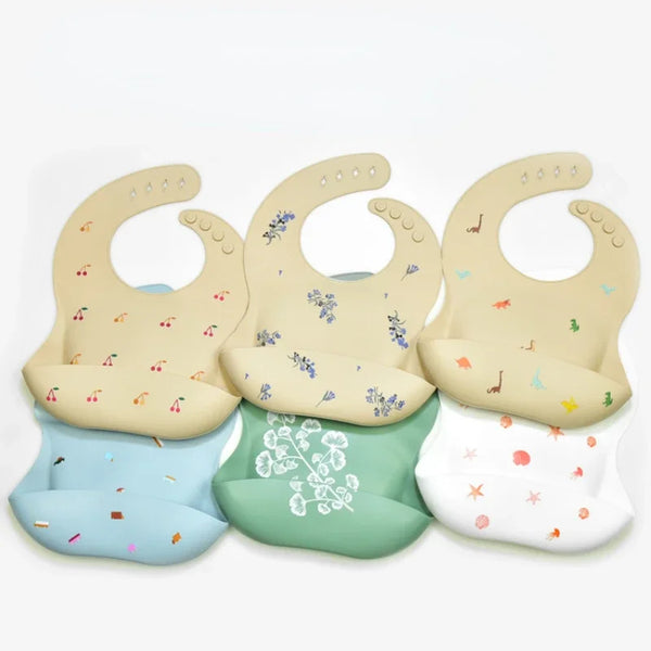 INS Baby Bibs BPA Free Waterproof Soft Silicone Saliva Solid Dripping