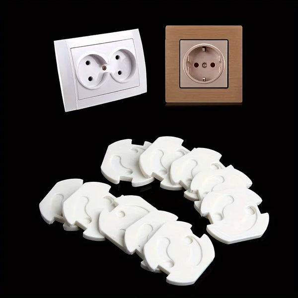 Baby Safety Socket Covers 10pcs Electrical Plastic Outlet Protectors