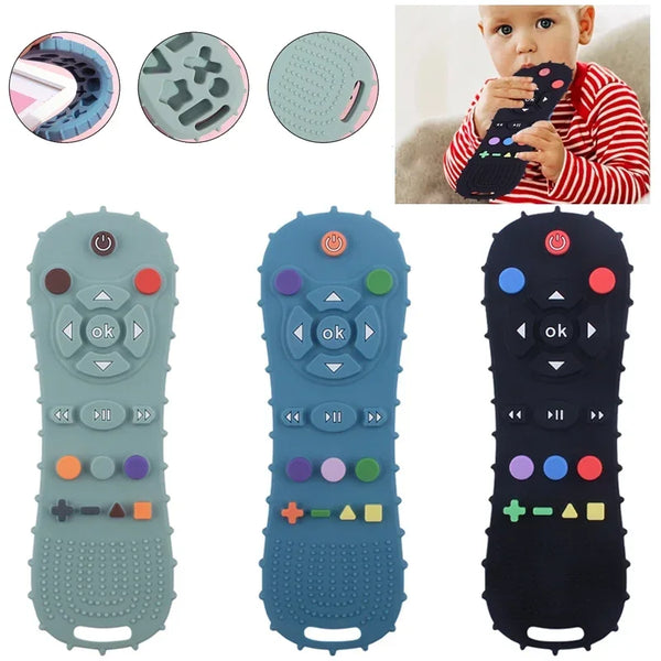 1pcs Baby Remote Control Teether Silicone Baby Anti-Eating Gloves