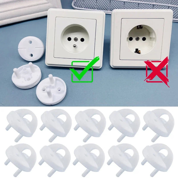 White Electrical Safety Socket Protective Cover Baby Care Safety Guard