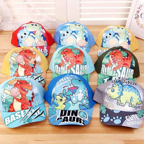 Cute Dinosaur BabyBaseball Hat Cartoon Boys Peaked Cap Spring Summer