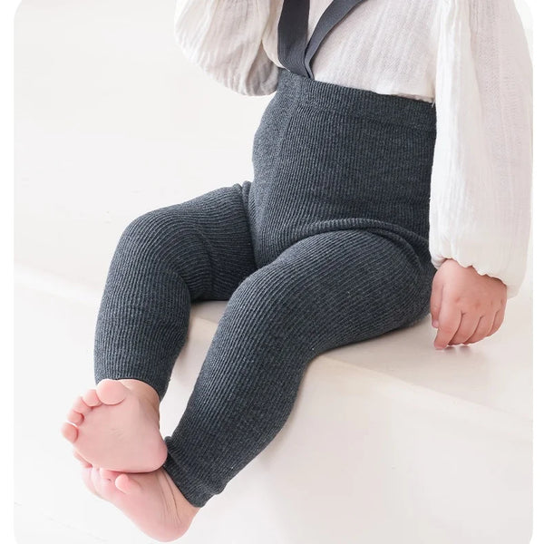 Infant Baby Girl Boy Suspender Leggings High Waist High Elasticity