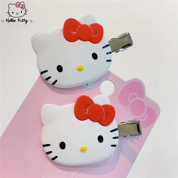 Kawaii Sanrio Hello Kitty Hairpin Girls Ornaments Anime Accessories