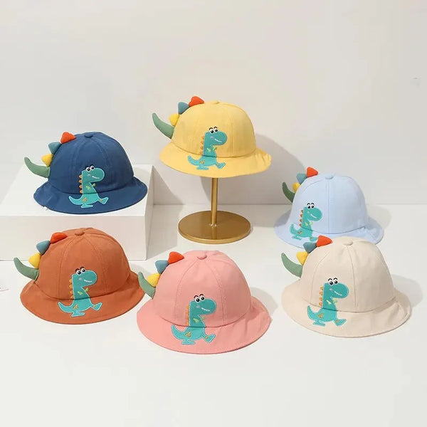 Cartoon Dinosaur Baby Fisherman Caps Korean Spring Summer Kids Outdoor