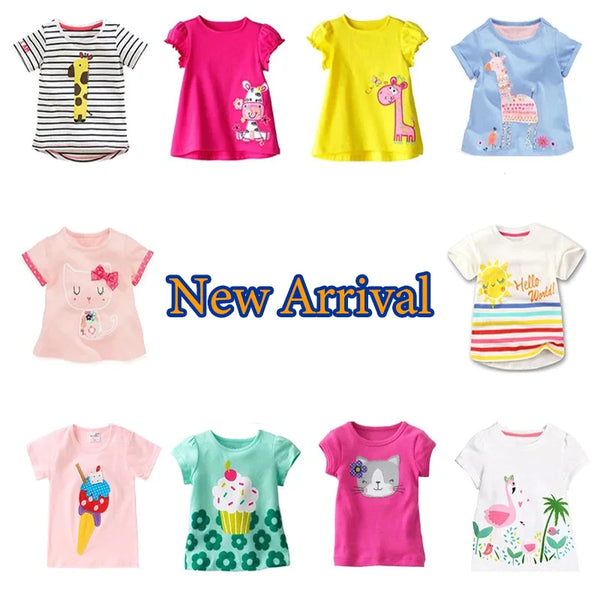 Summer Kids Girl T Shirt Spring Baby Cotton Tops Toddler Tees Clothes